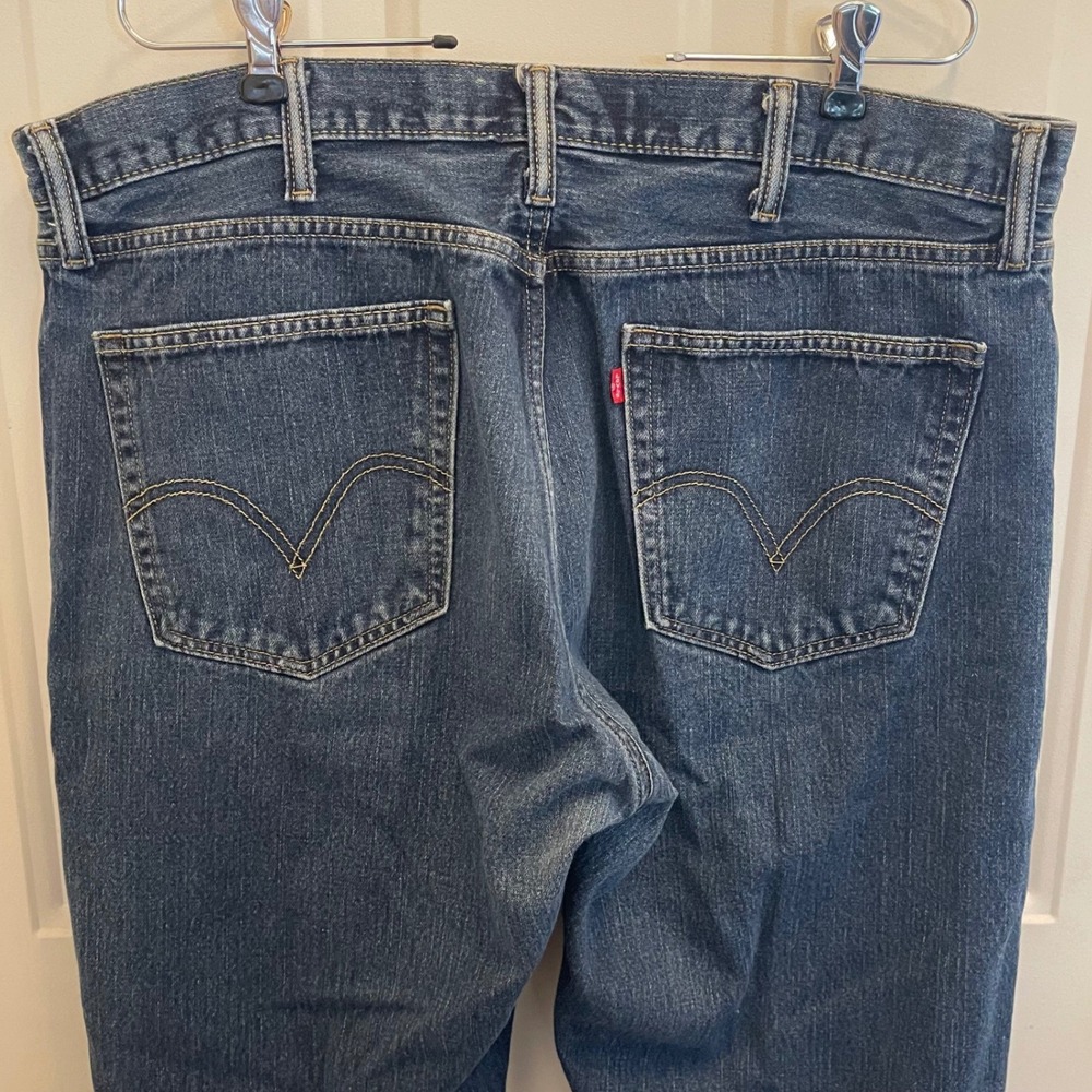 Levis 505 Straight Fit Jeans Mens Blue Denim Pants 40 x 32 Classic